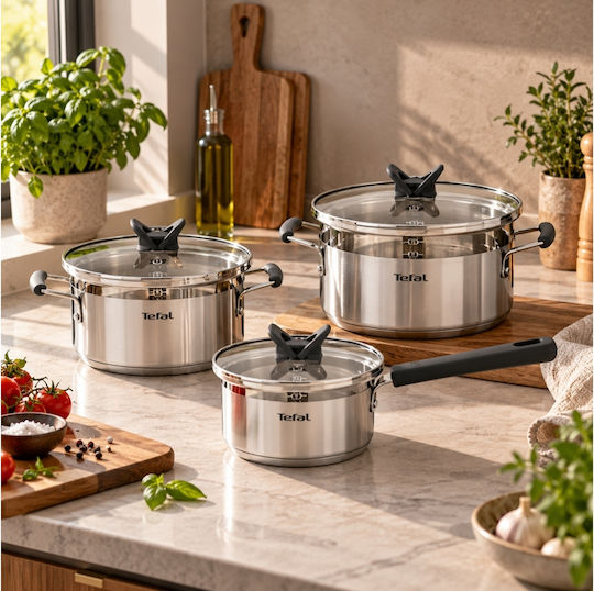Tefal Optispace Σετ Μαγειρικά Σκεύη 3 τεμαχιών Tefal Optispace Σετ Μαγειρικά Σκεύη 3 τεμαχιών
