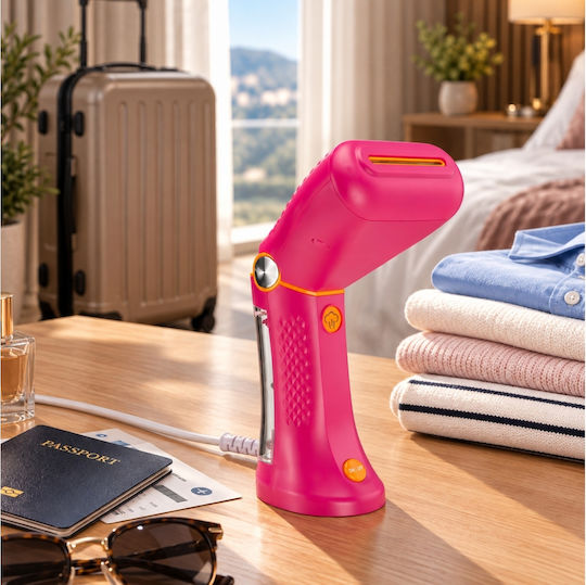 Conair Ръчна Парна Четка за Дрехи 1200 W с Резервоар 80 ml Розова