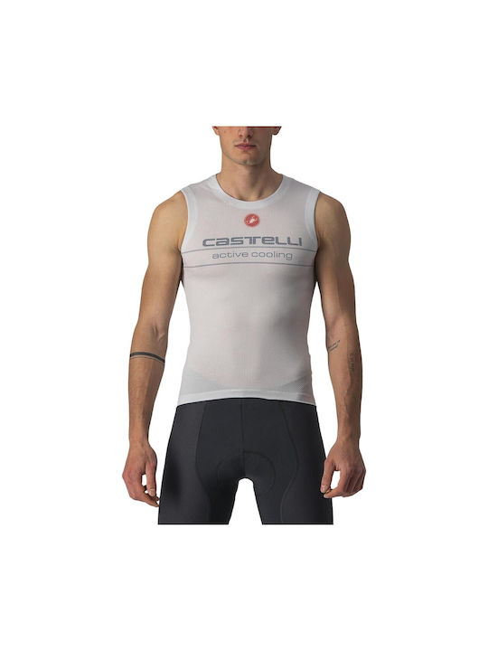 Castelli Tricou de Ciclism Bărbătesc Gri Fără Mâneci