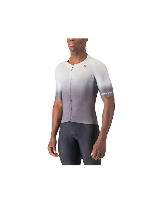 Castelli Tricou Rutier de Ciclism pentru Bărbați cu Mâneci Scurte Gri