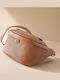 Lederne Damen-Crossbody-Tasche in Tabakbraun