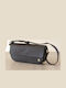 Dunkelbraune Leder-Clutch für Damen