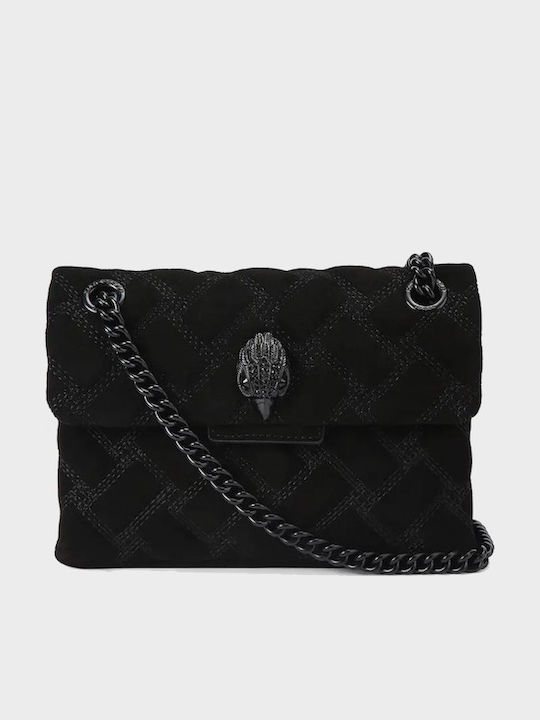 Kensington Drench Women's Flap Bag Suede Black