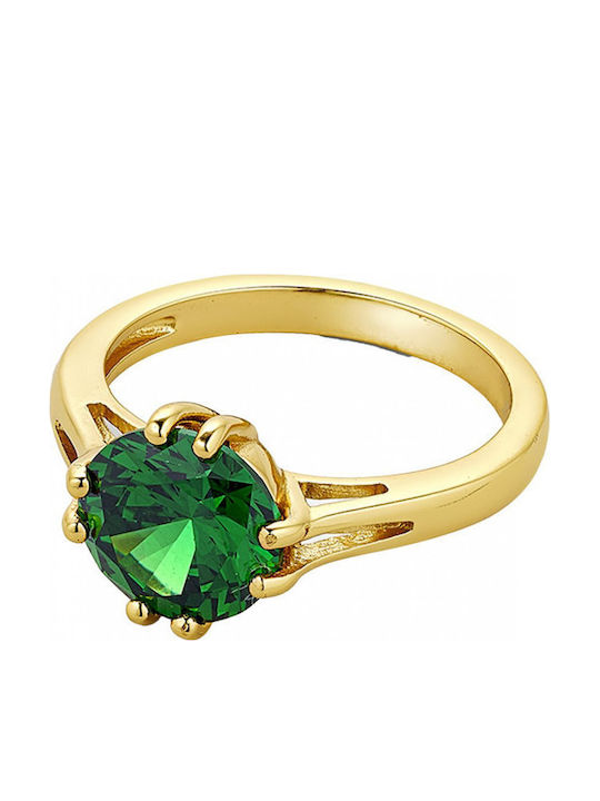 Vogue Inel de logodnă cu un singur diamant din Aur cu Zircon