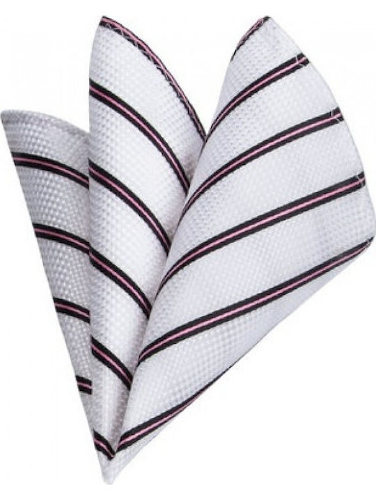 Men's Silk White Pocket Square