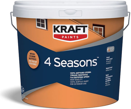 Kraft 4 Seasons Acrylic Eco-Friendly Water-Based Paint for Exterior Use 970ml
