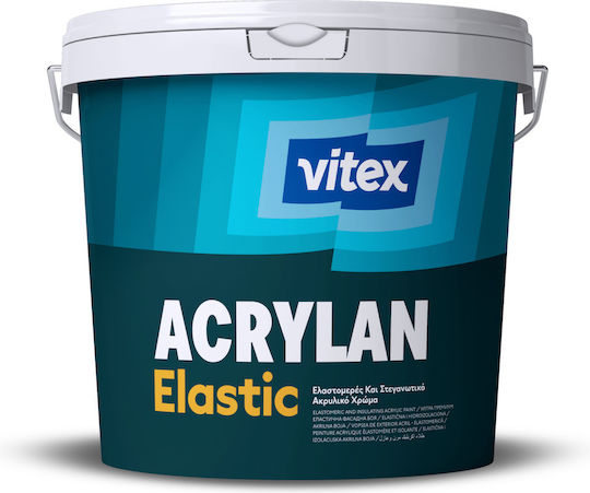 Vitex Acrylan Elastic Ecological Plastic Water-Based Paint for Exterior Use White 3lt