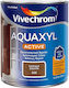 Vivechrom Aquaxyl Water-Based Polyurethane Wood Preservative Chestnut Matte 750ml 75gr