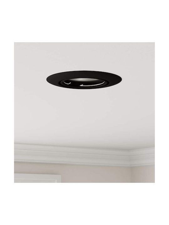 vidaXL Metal Recessed Spotlight with GU10 Bulb Holder Black 9x9 cm 12 pcs
