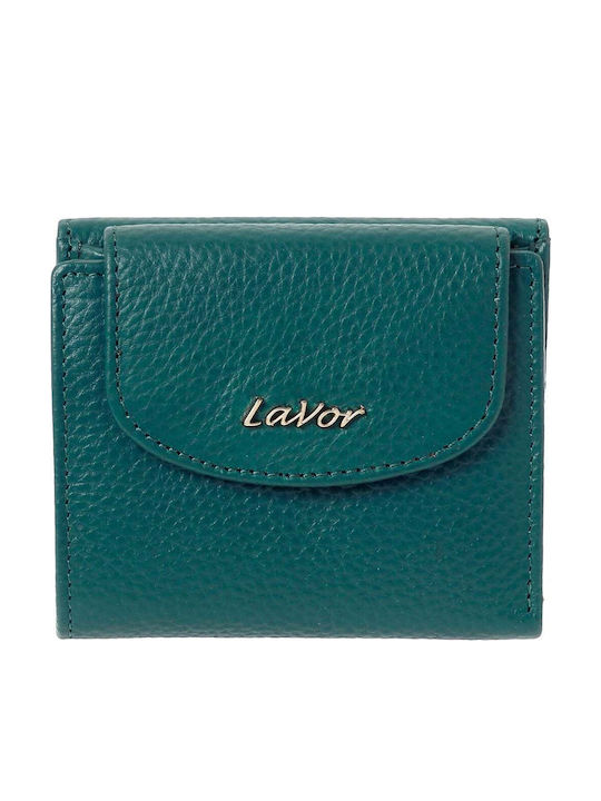 Lavor Small Leather Women's Wallet with RFID Green