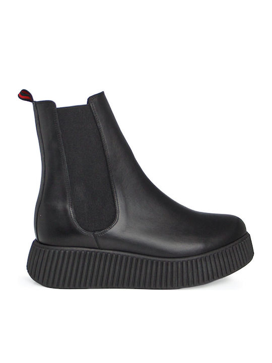 Fratelli Petridi Black Leather Women's Chelsea ...