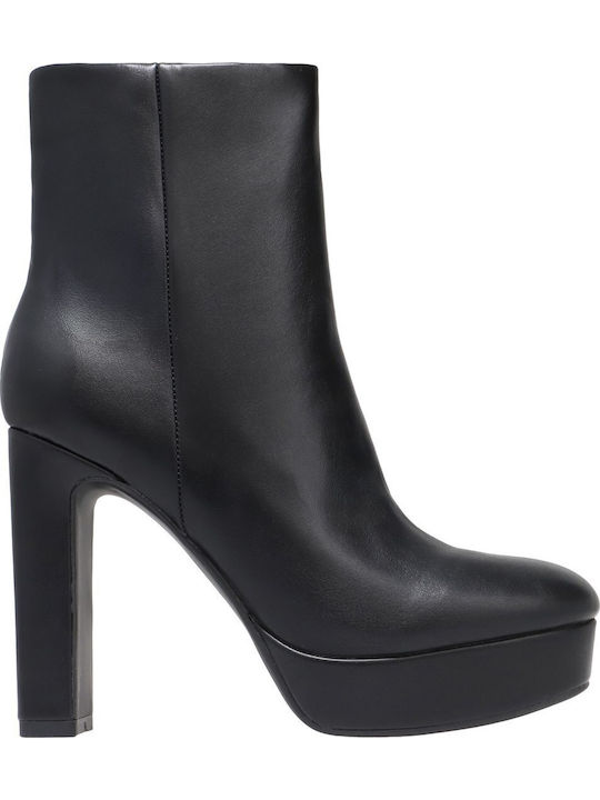 Damen-Stiefeletten mit hohem Absatz Schwarz