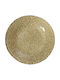 Cryspo Trio Gold Glass Dessert Plate with 15cm Diameter 6 Pieces