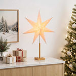 vidaXL Illuminated Christmas Star Plastic Warm ...