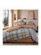 Nef-Nef Homeware Resten Super-Double Bed Sheet Set 240x260 cm Camel (4 pcs)