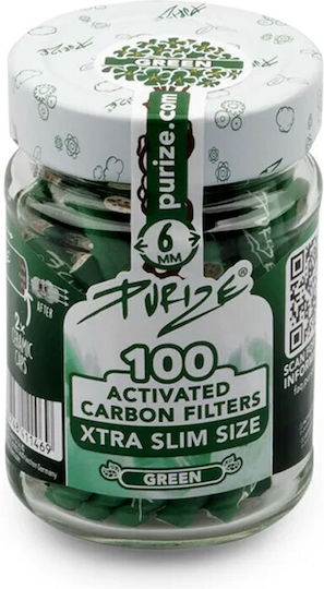 Purize Slim Aktivkohle Filter-Tipps 100 Stück 100tlg