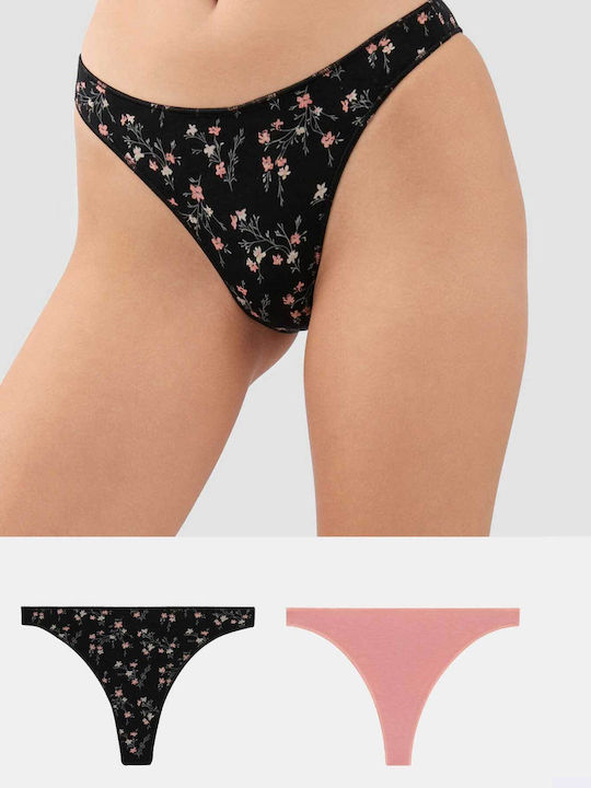 Minerva Fimelle Damen-String 2er-Pack Nahtlos R...