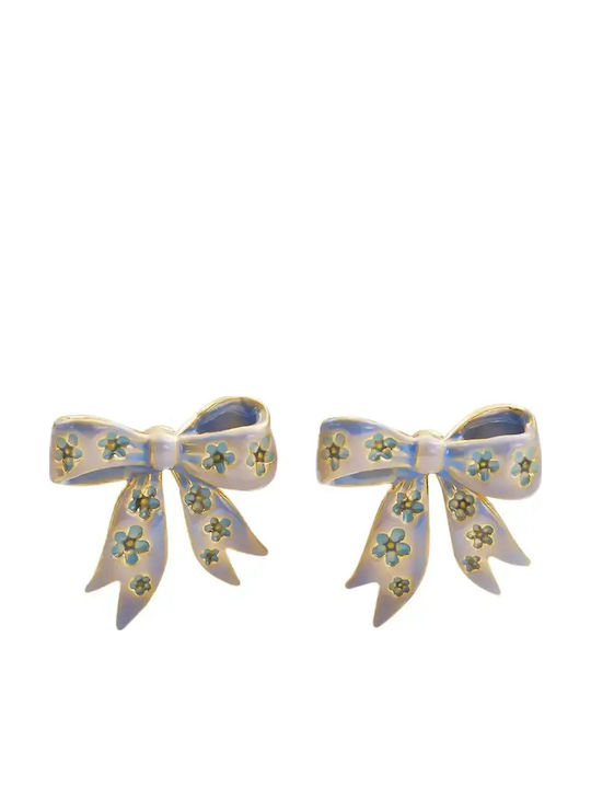 Fable Σκουλαρίκια Καρφωτά Forget Me Not Bow
