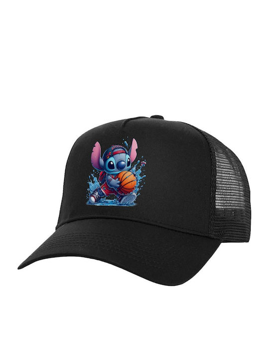 Καπέλο Trucker Μαύρο Stitch Basketball One Size