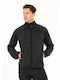 Herren-Fleecejacke mit Kapuze in Anthrazit