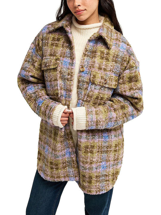 Above Fleece Γυναικεία Ζακέτα με Κουμπιά Πράσινη