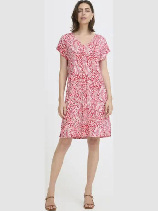 Fransa Summer Midi T-Shirt Dress Fuchsia