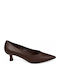 Dark Brown Mid-Heel Pumps