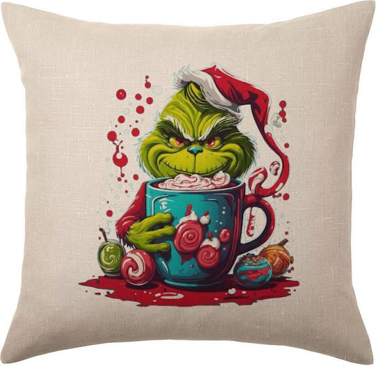Tstudio Διακοσμητικό Μαξιλάρι Giggling Grinchy Galore — Λινό