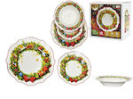 ArteLibre Christmas Dinnerware Set Porcelain Fl...