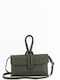 Leather Women's Flap Bag Olive