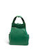 Grüne Damenhandtasche aus Leder
