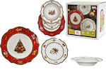 ArteLibre Christmas Dinnerware Set White Porcel...