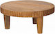 e-exoplismos Buffet-Präsentationsständer Riser Mangoholz mit Geprägtem Rand 23 cm