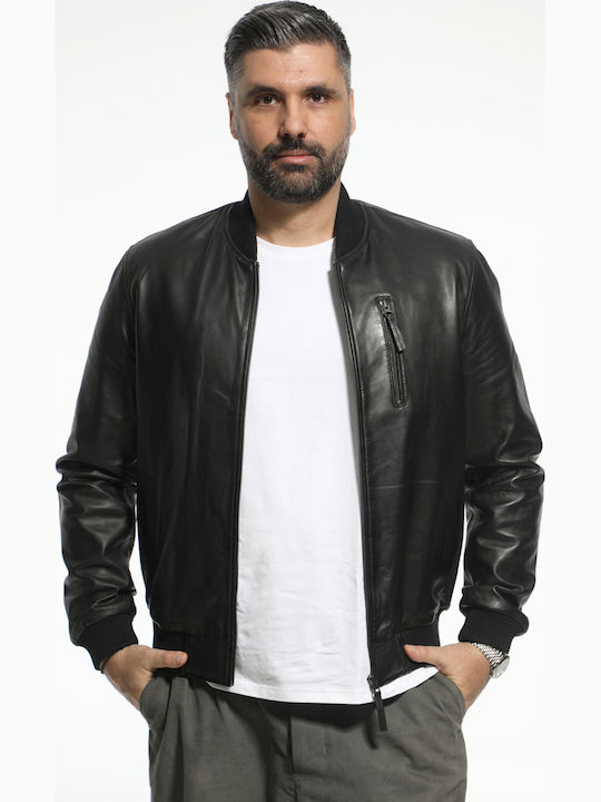 Papageorgiou Leather Jacket Red Brown