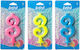 Festa Birthday Cake Candle Fluo 3 Yellow