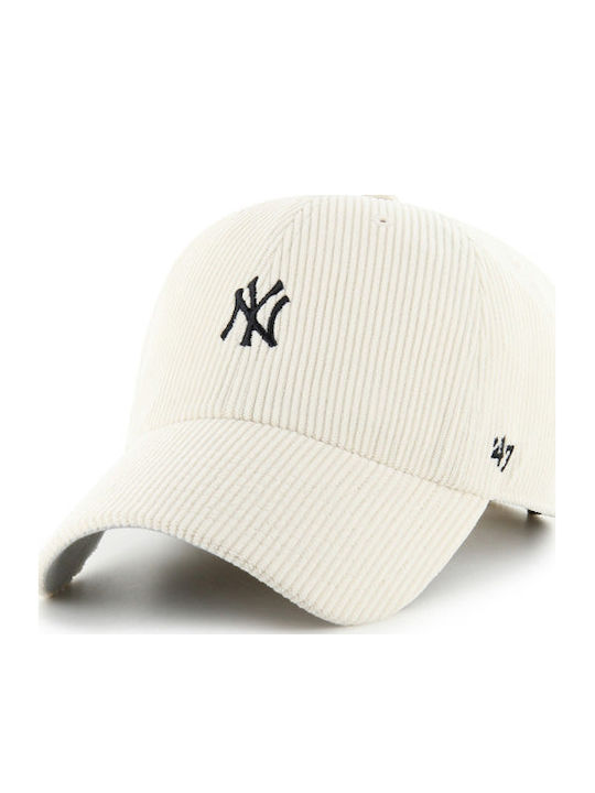 '47 MLB New York Yankees Base Runner Cord ’47 Clean Up Verstellbare Kappe in Naturfarben