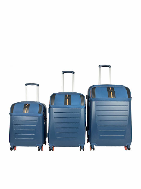 Semi Line Valize de Călătorie Rigide Blue + Orange Set 3 Bucăți