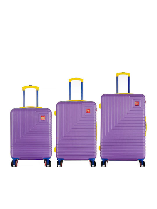 Semi Line Hartschalenkoffer Purple 3-teiliges Set